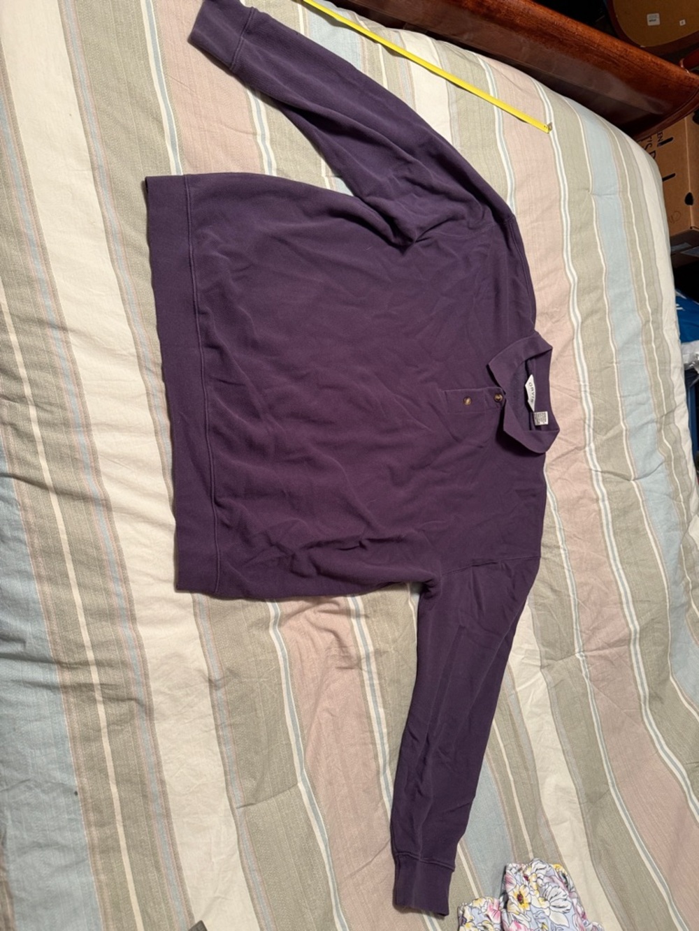 Orvis Purple Long-Sleeve Polo Shirt